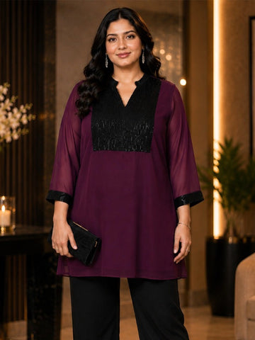 Wine tunic with sequence yoke