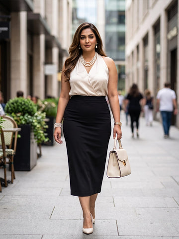 Black pencil skirt