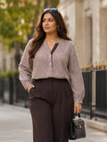 brown check cotton shirt for women in sizes XXS to 5XL