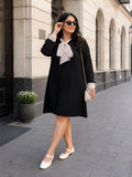black moss crepe dress — styled look