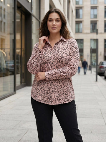 Light pink leopard print shirt