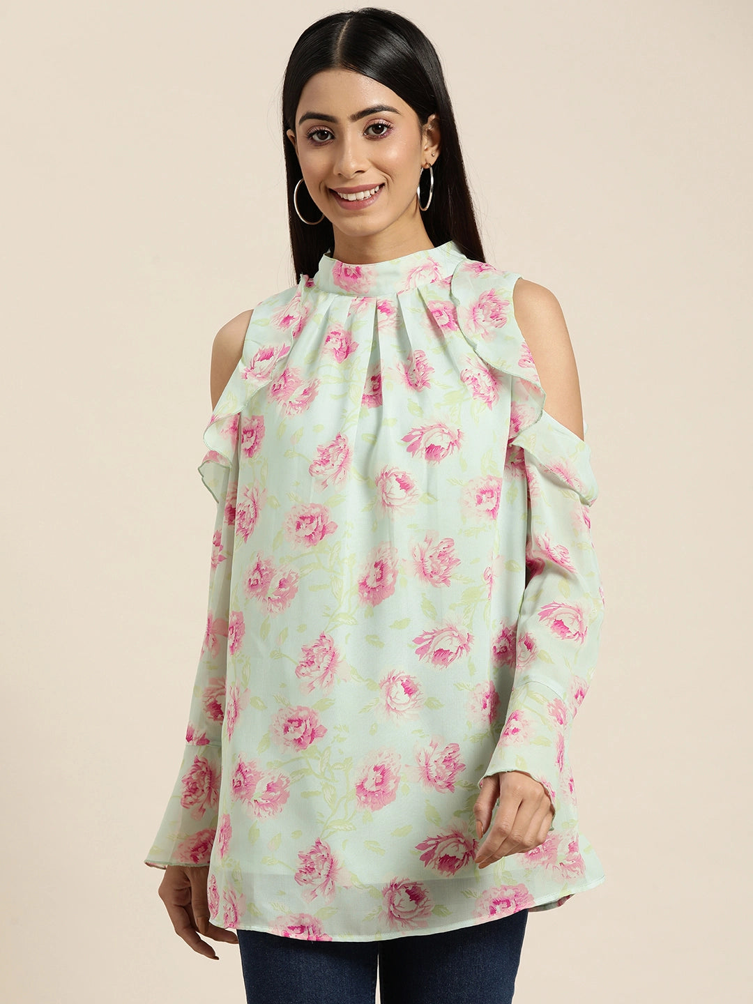 Cold Shoulder Floral top