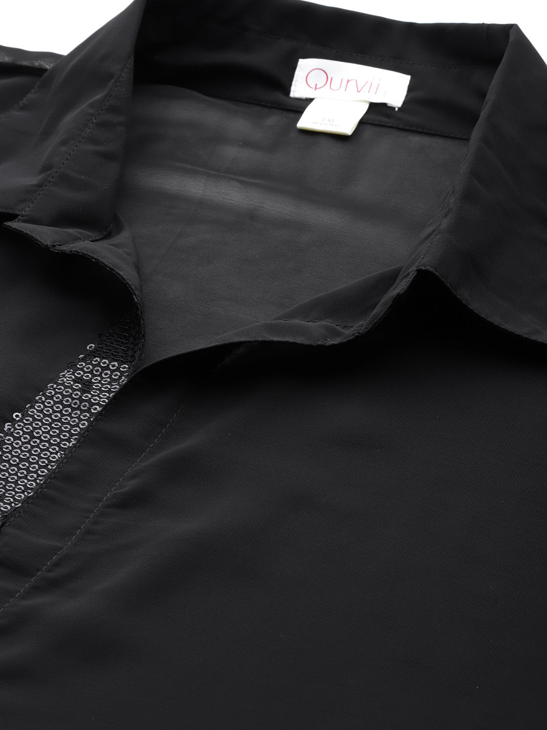 Black georgette kaftan shirt