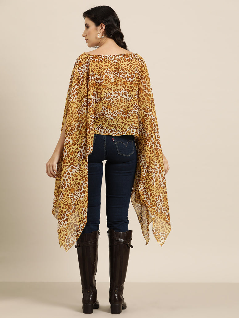 Stylish Leopard print Kimono Kaftan Top
