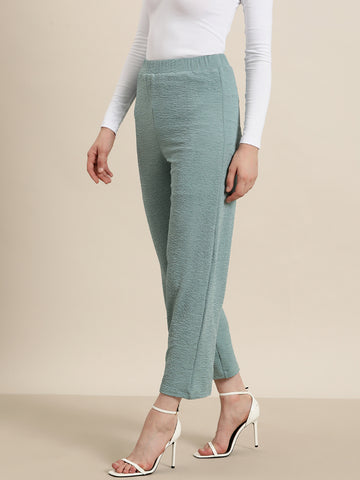 Sea Green strechable palazzo pant