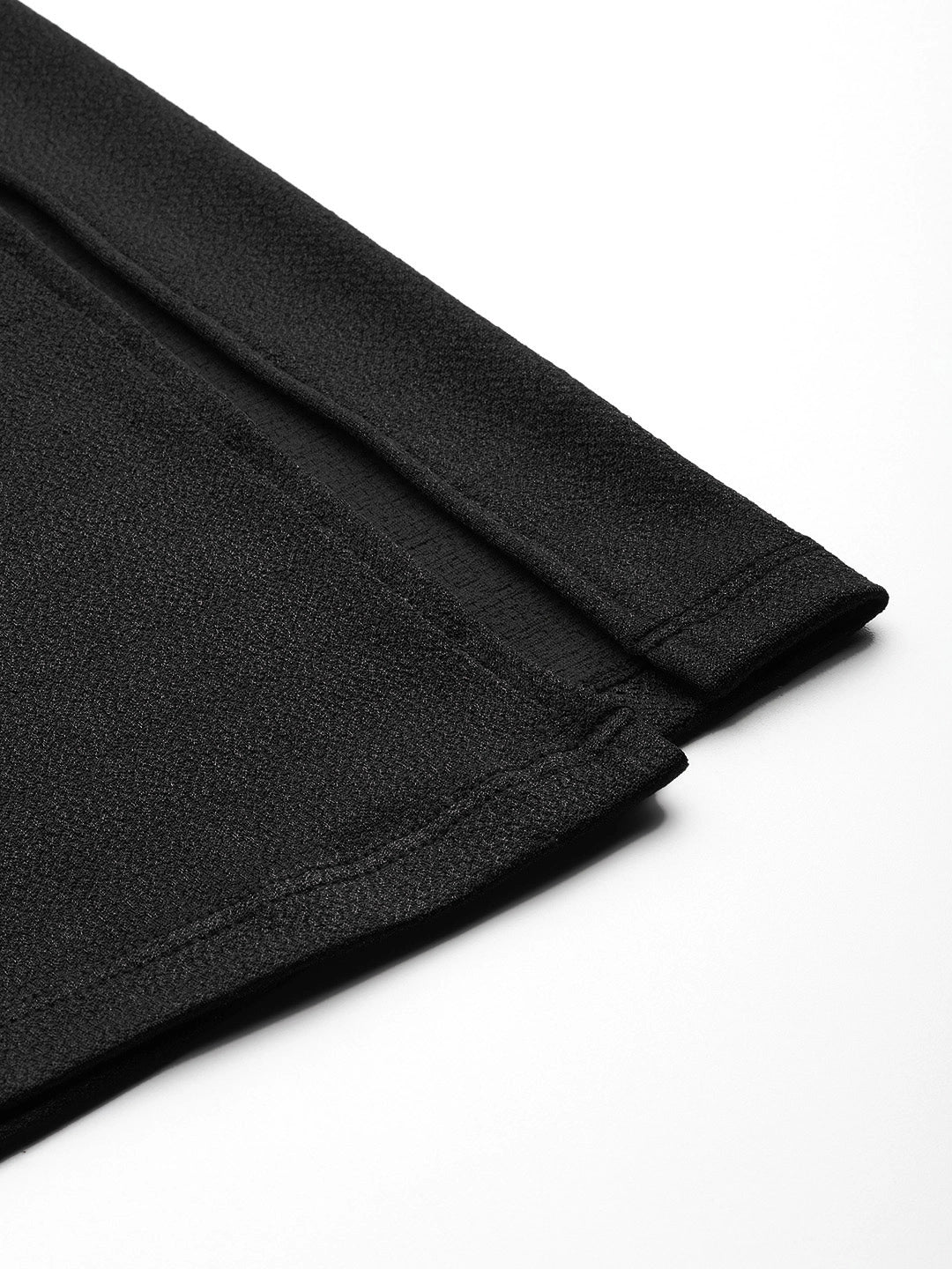 Black lycra  straight skirt with side slits