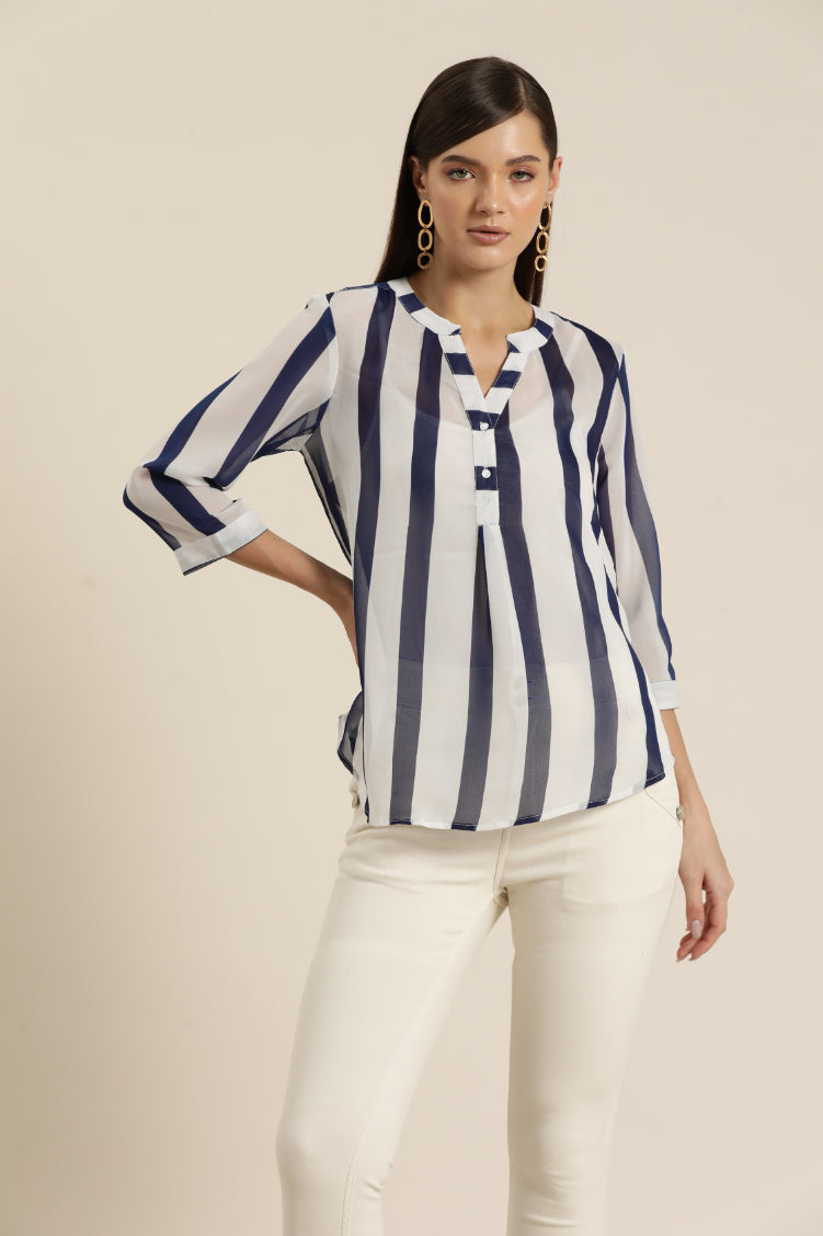 Blue and White Stripe shirt