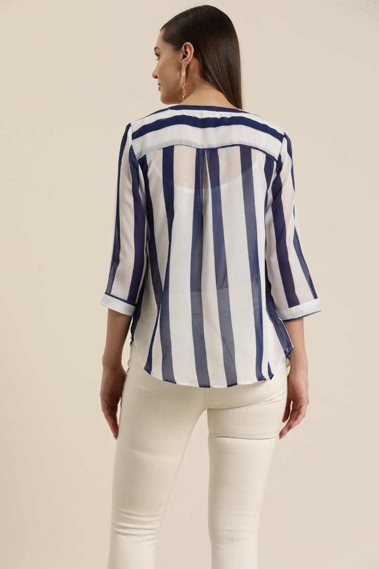 Blue and White Stripe shirt