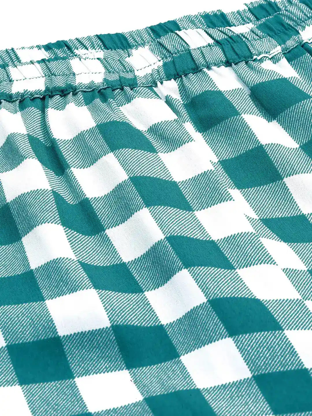 Green & White check pants