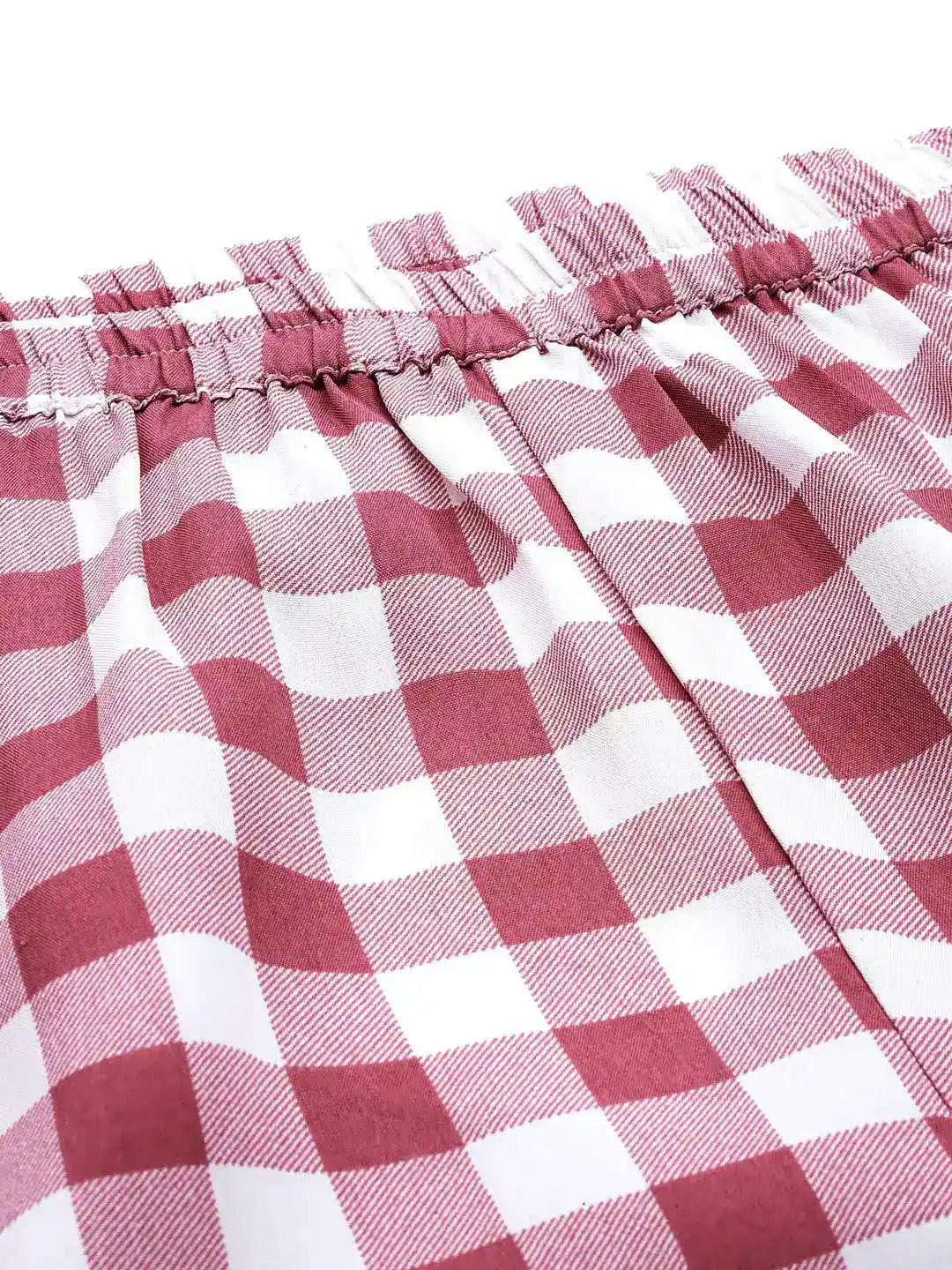 Pink & White check pants