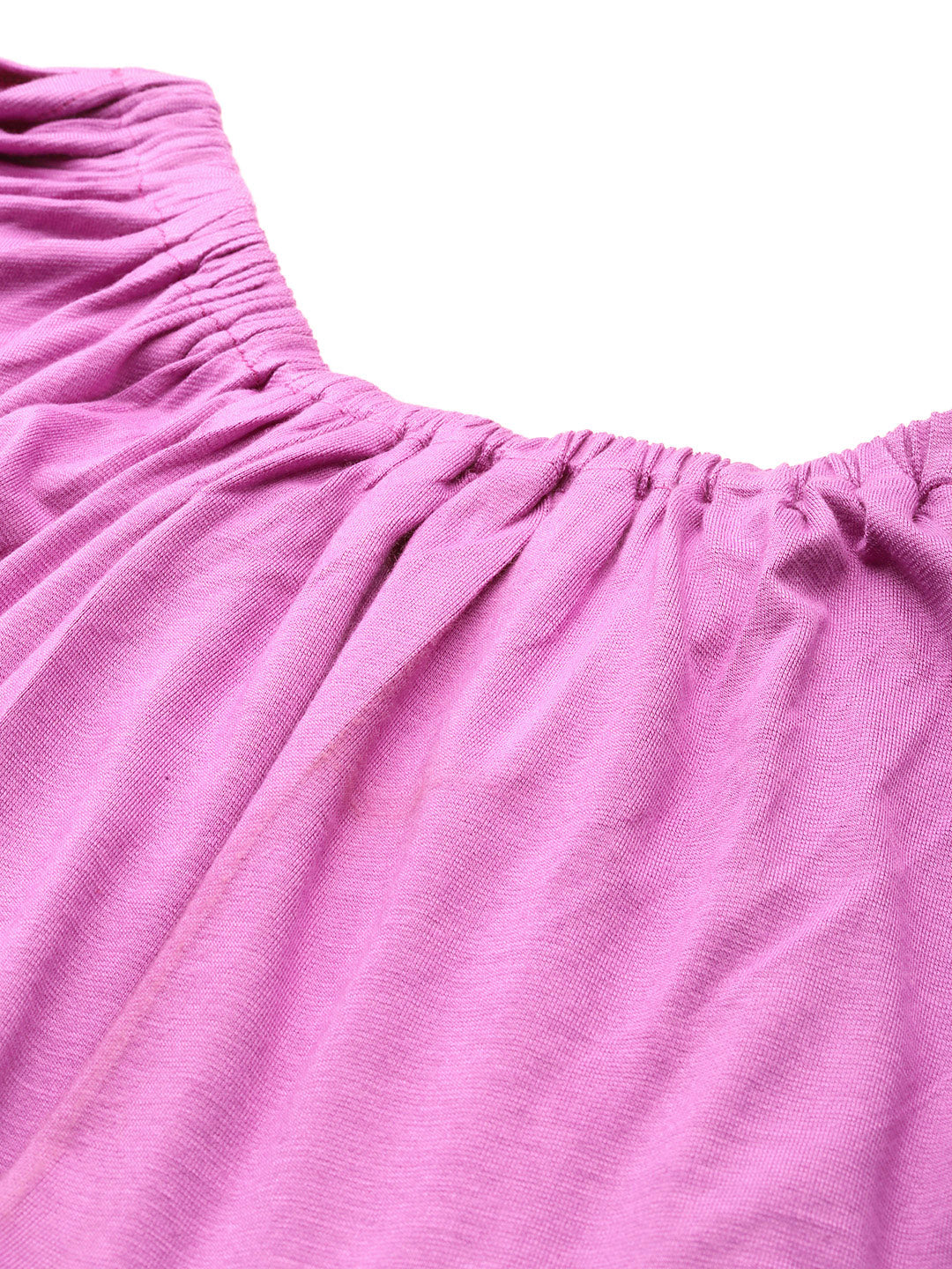 Mauve, Off -shoulder ruffle jersey midi dress