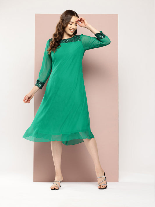 Ombre georgette party dress