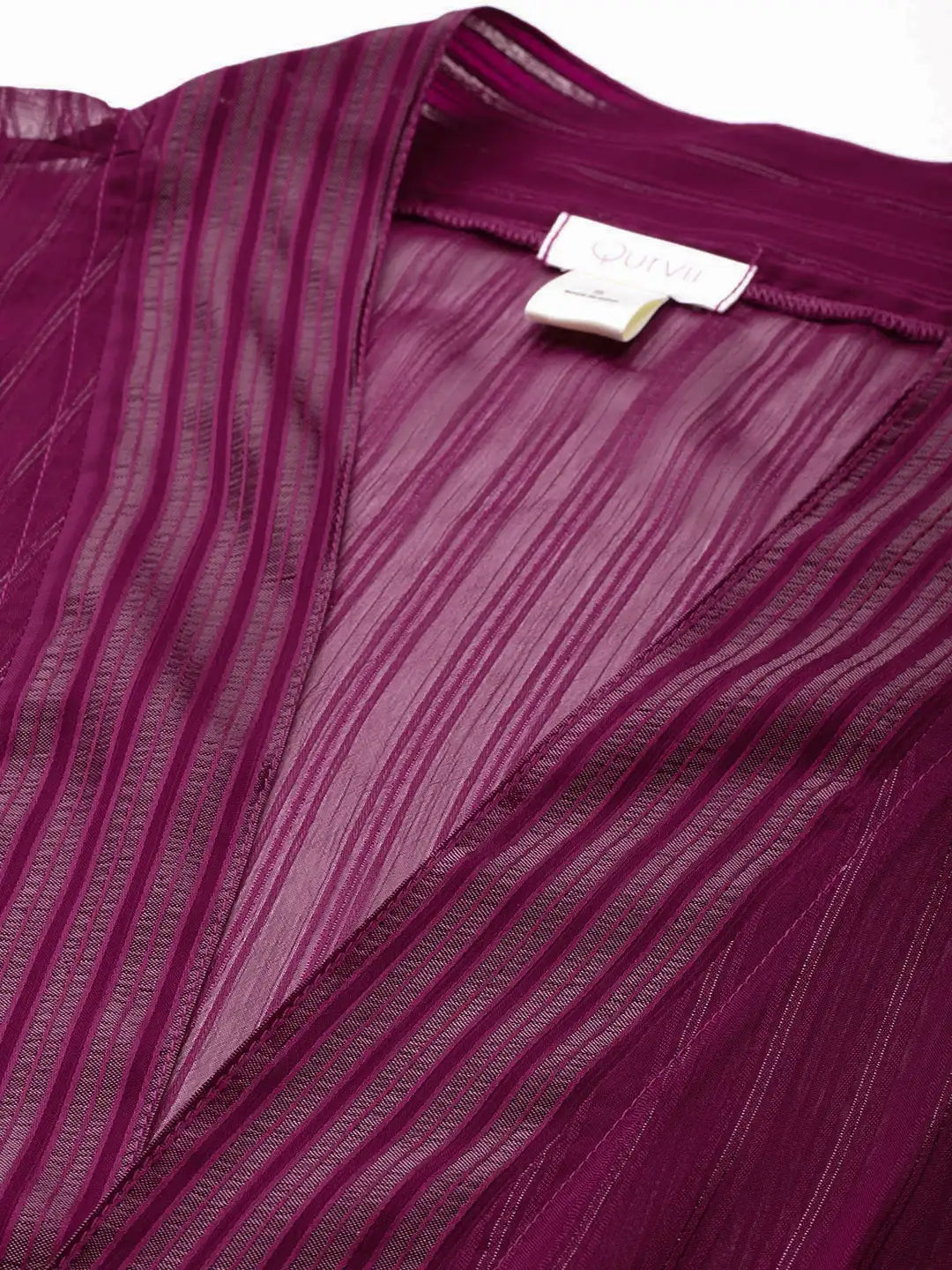 Burgundy georgette Silver Lurex Party shrug