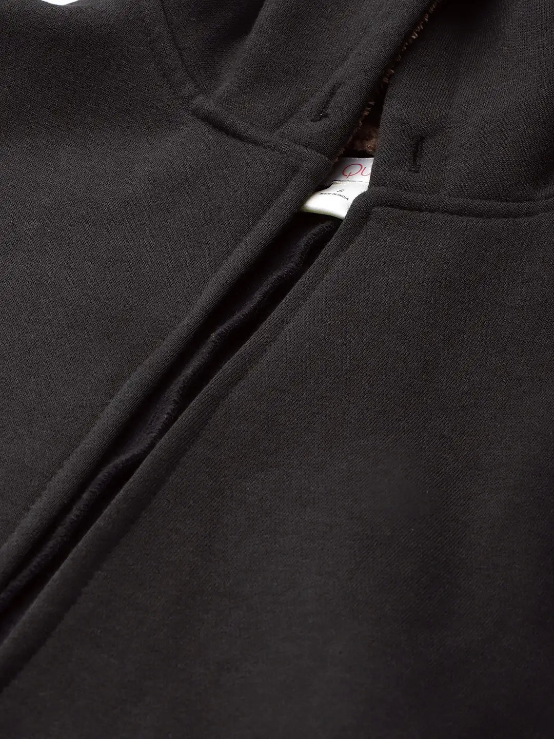 Black jacket with fur hoodie