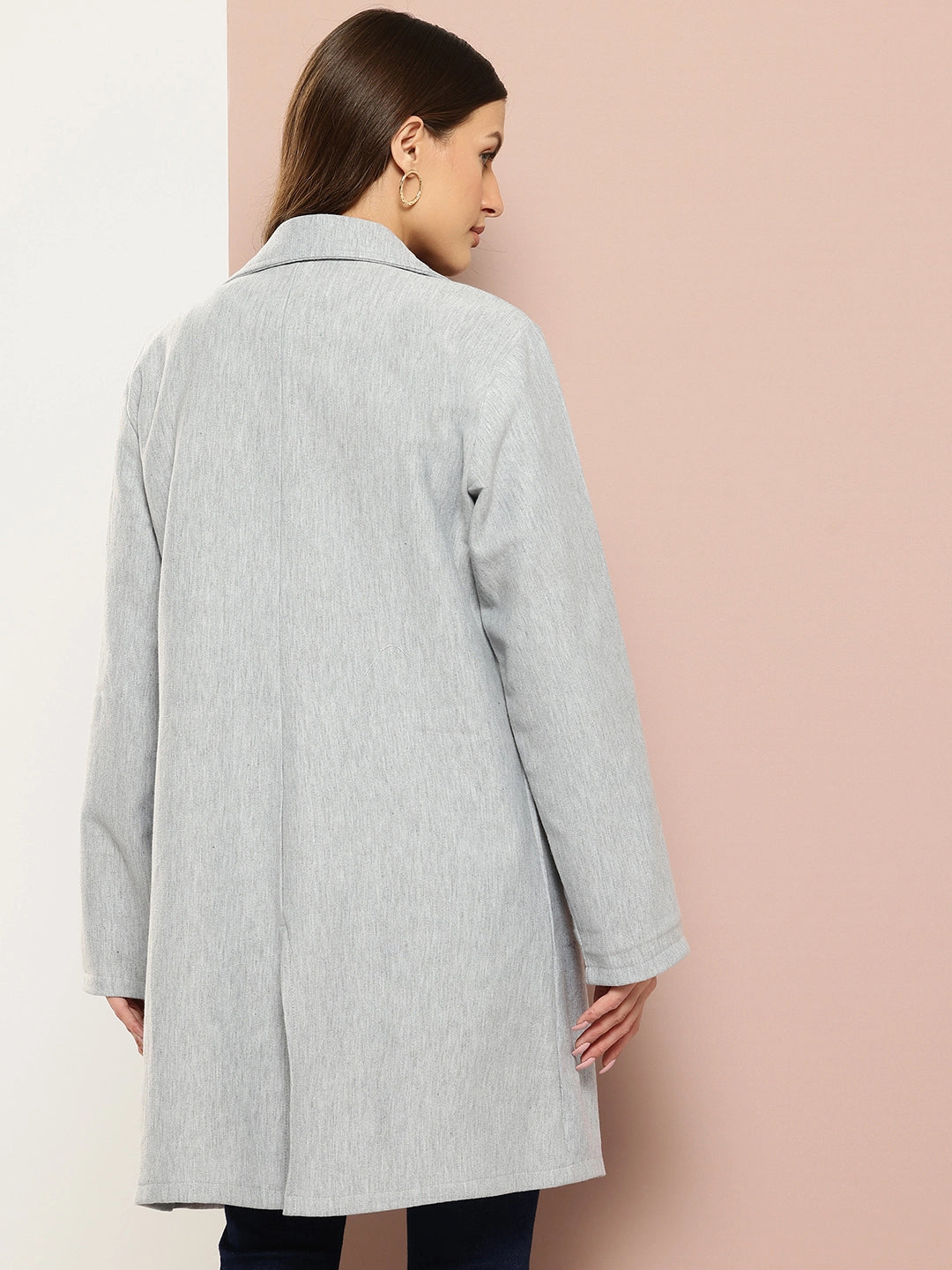 Grey collared coat