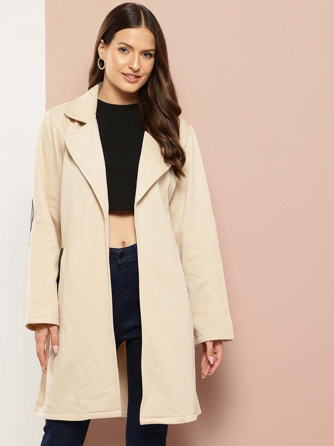 Beige collared coat