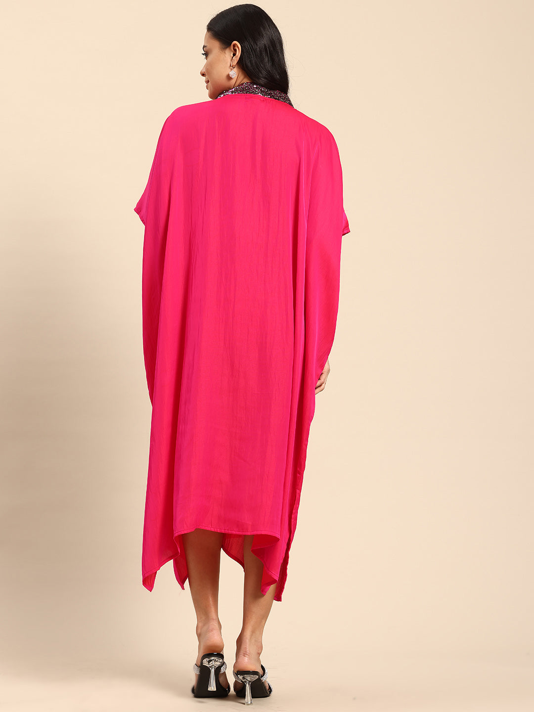 Magenta Silk Dress