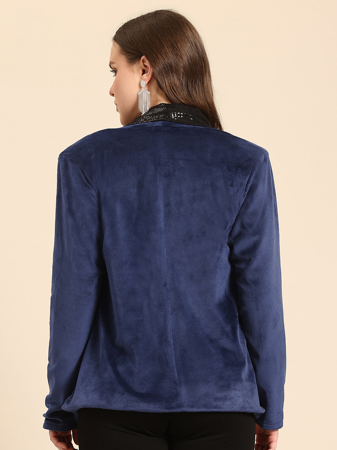 Blue velvet party blazer