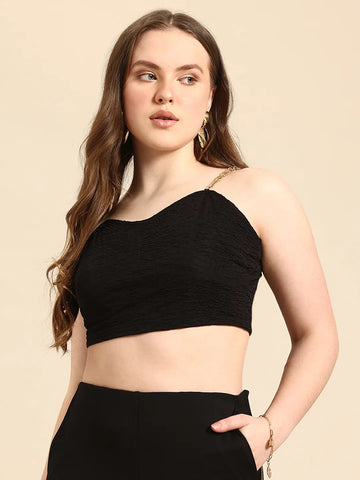 Bralette Crop Top With Chain Straps