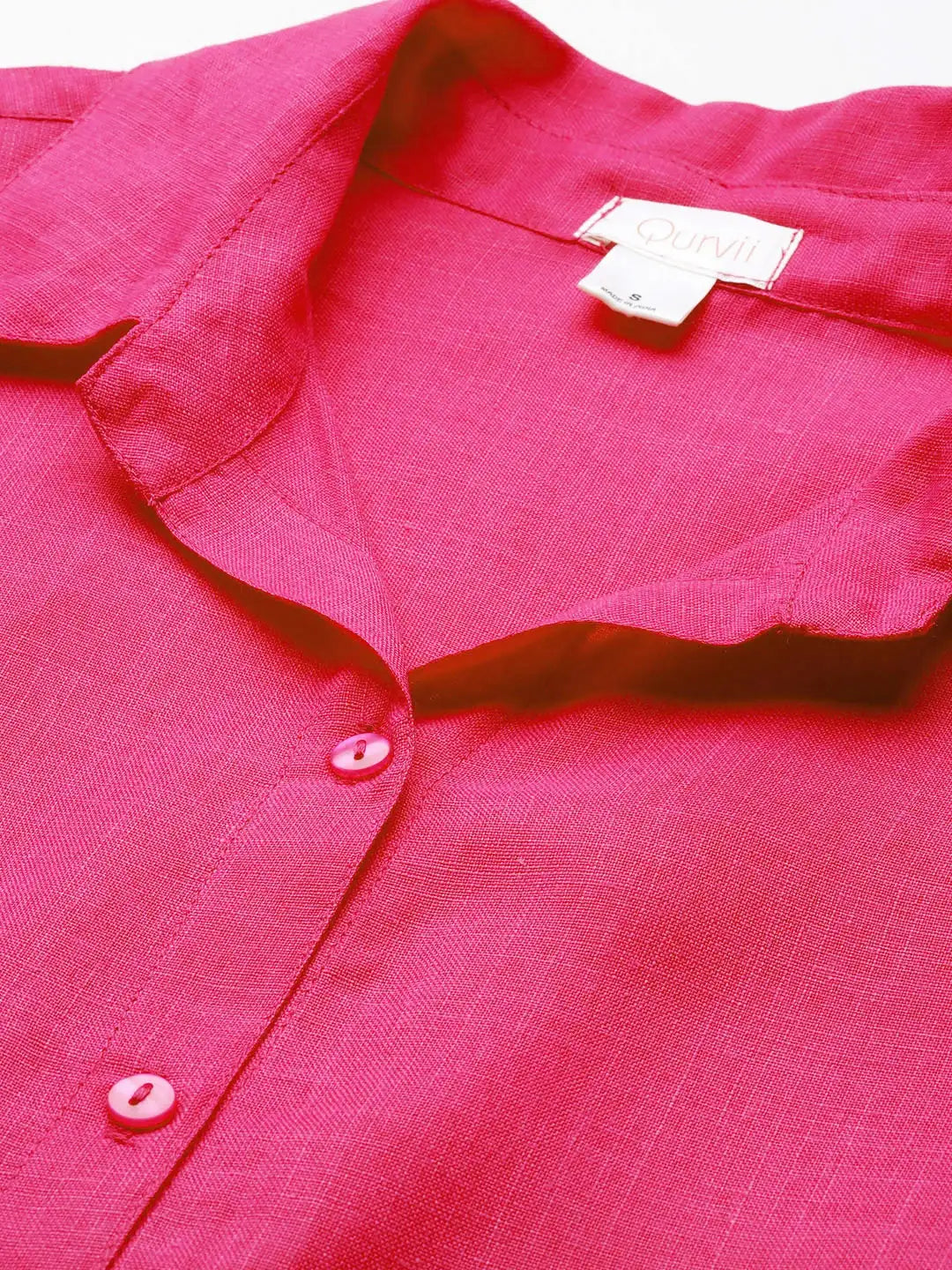 Magenta Cotton Regular shirt