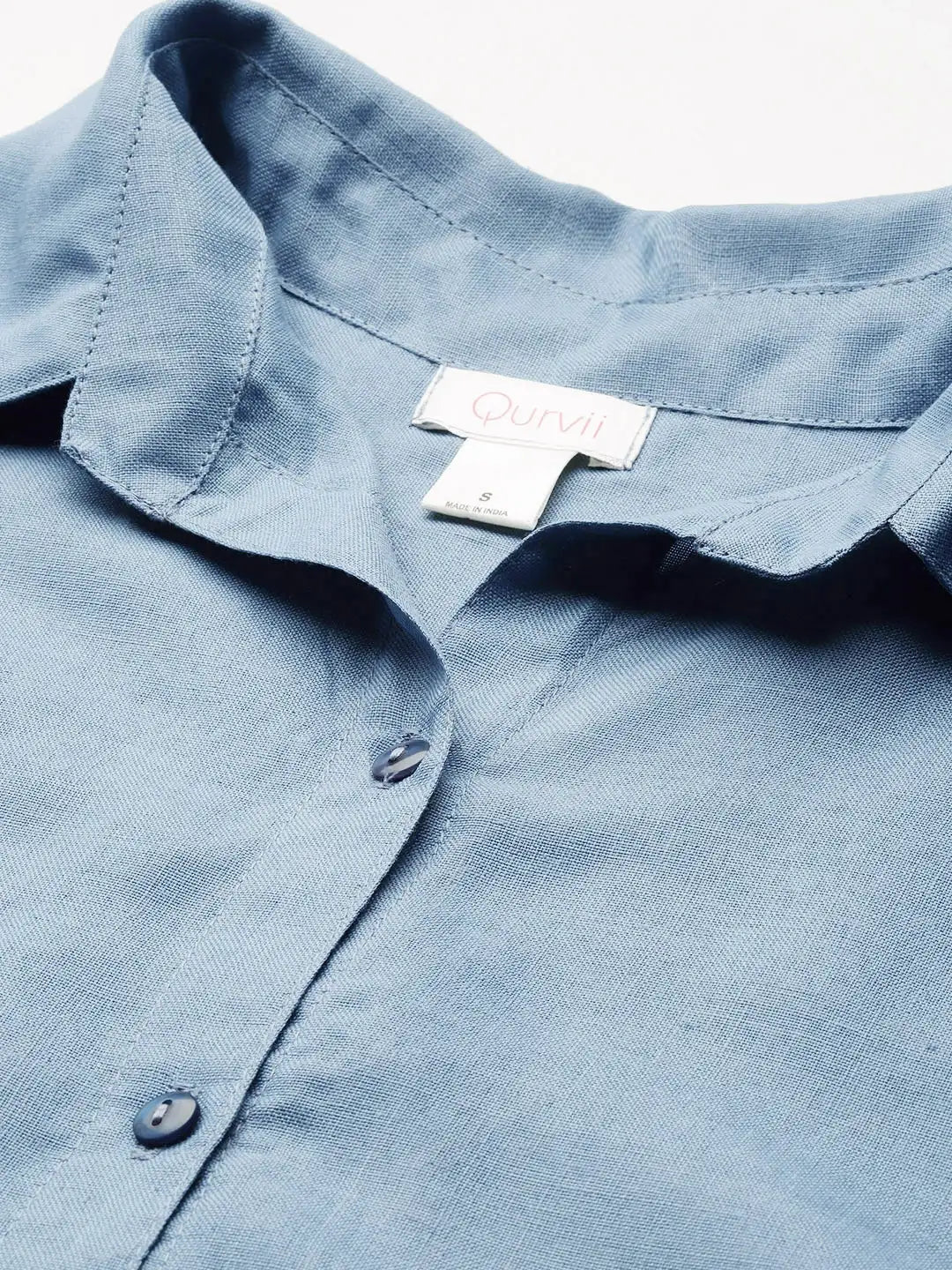 Heather blue cotton shirt