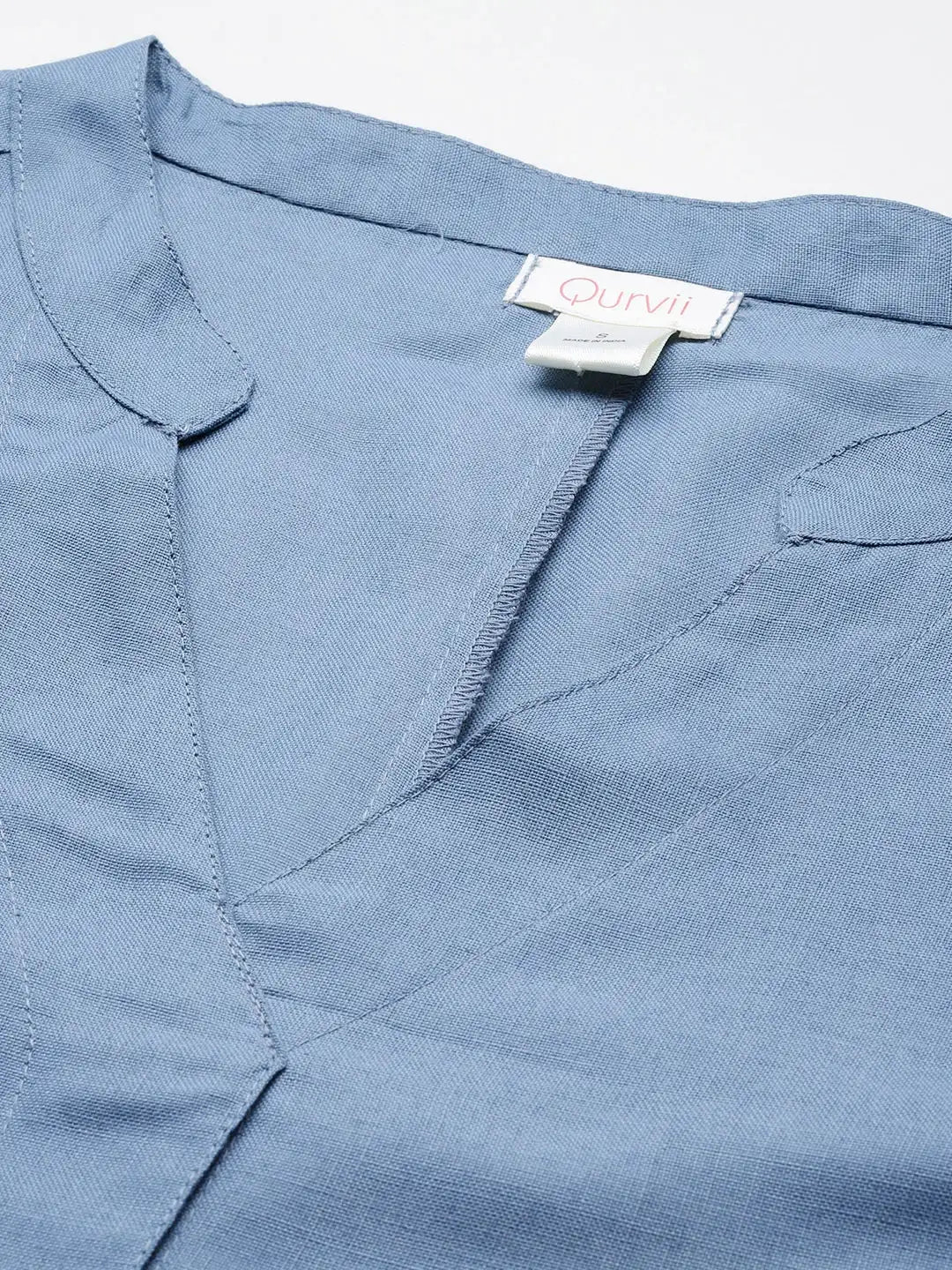 Grey A-Line Cotton Dress