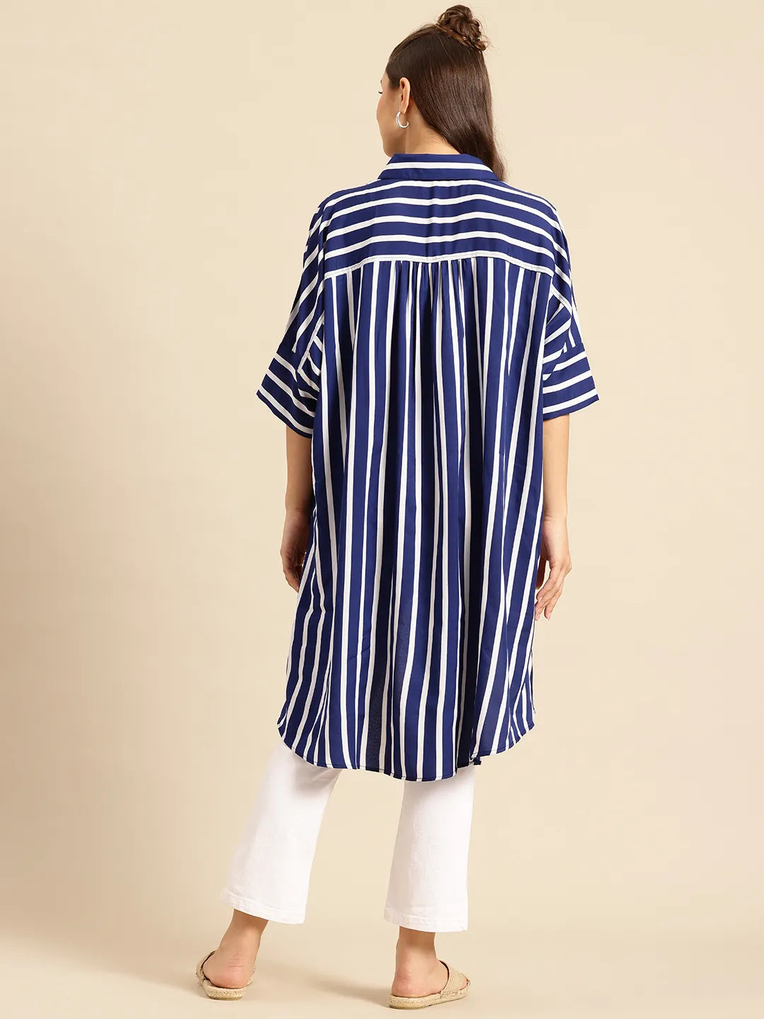 Navy & White Stripe oversized Shirt