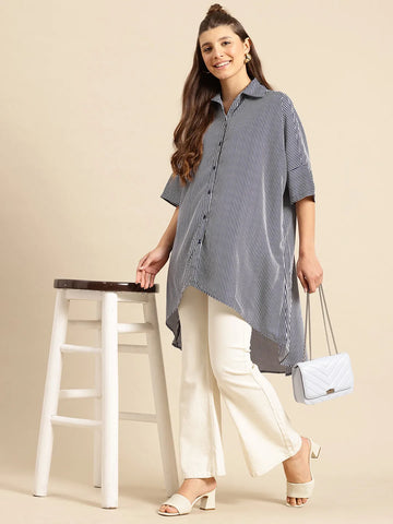 Black Stripe oversized Shirt