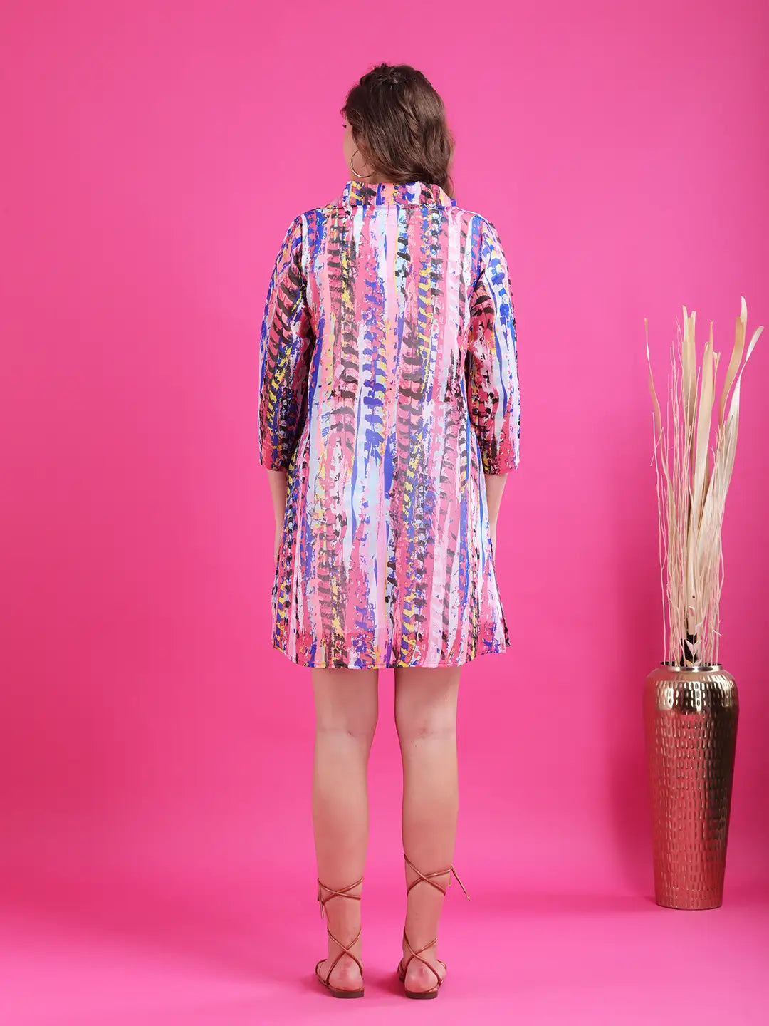 Pink multi color shrug