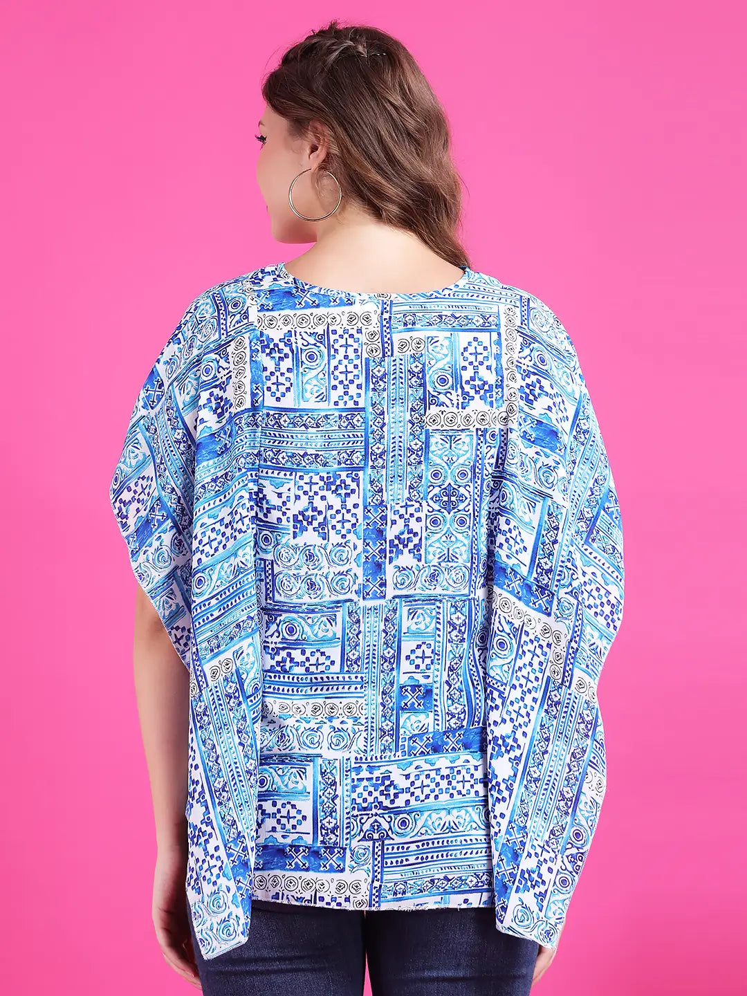 Summer print short kaftan