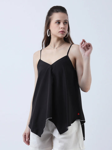 Black spaghetti top