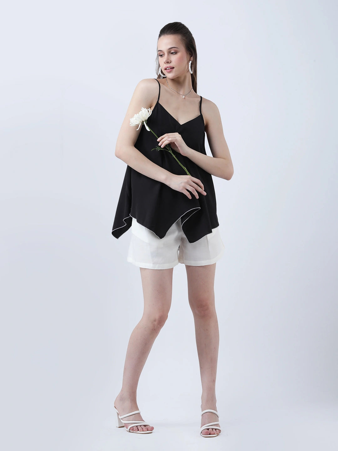 Black spaghetti top