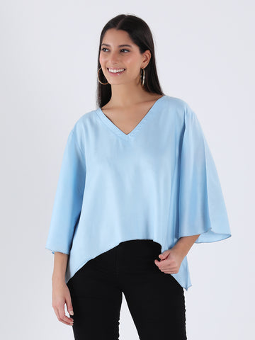 Oversized V-neck top
