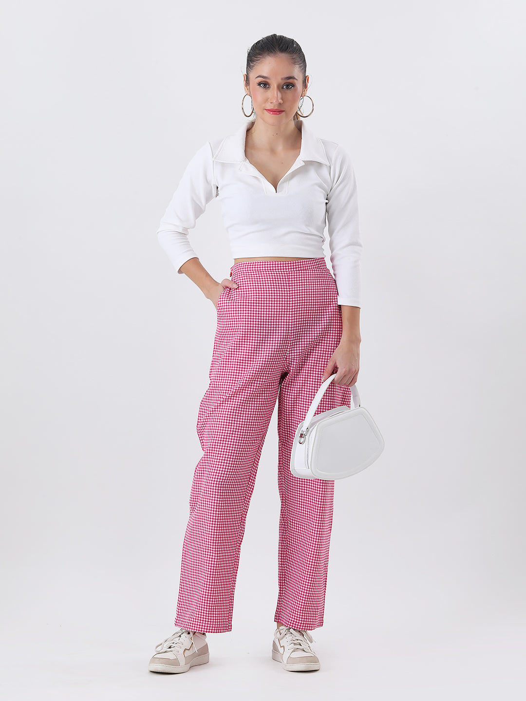 Pink Gingham pant
