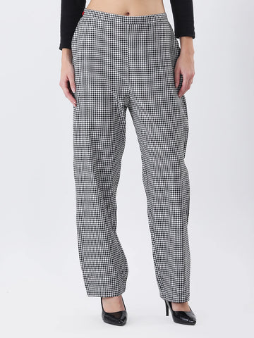 Black & white gingham pant