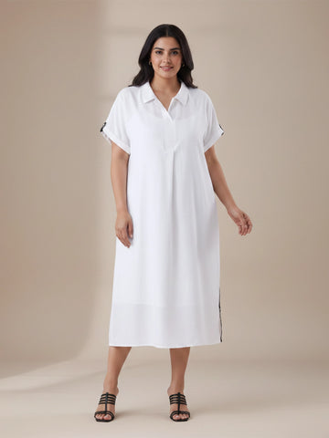 White cotton oversize dress