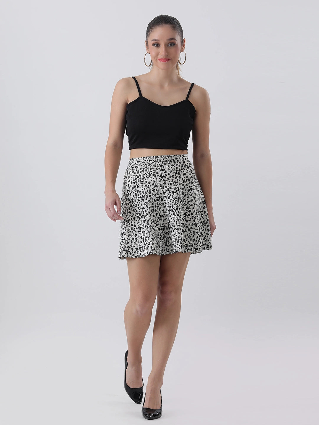Floral mini skirt