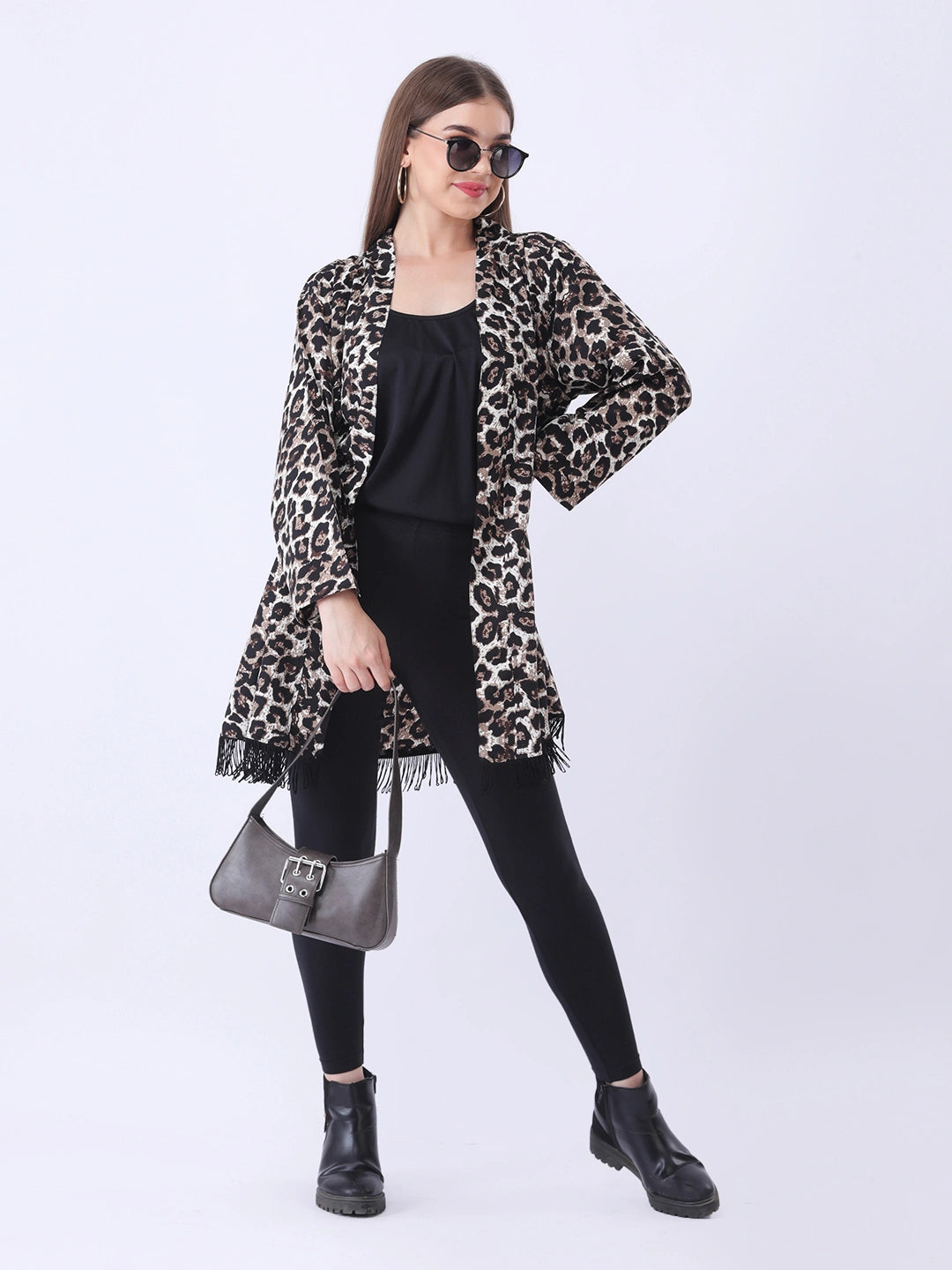 Leopard print shrug