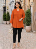 orange crepe top — styled look