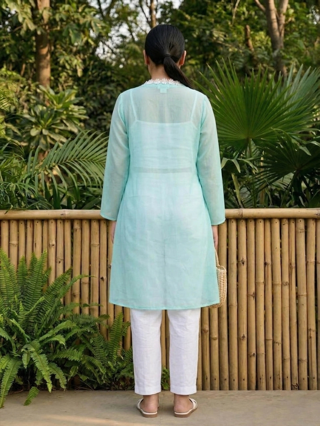 Solid mulmul long shrug