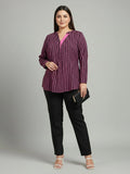 pink houndstooth crepe shirt — styled look