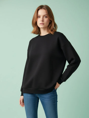 Solid black sweatshirt