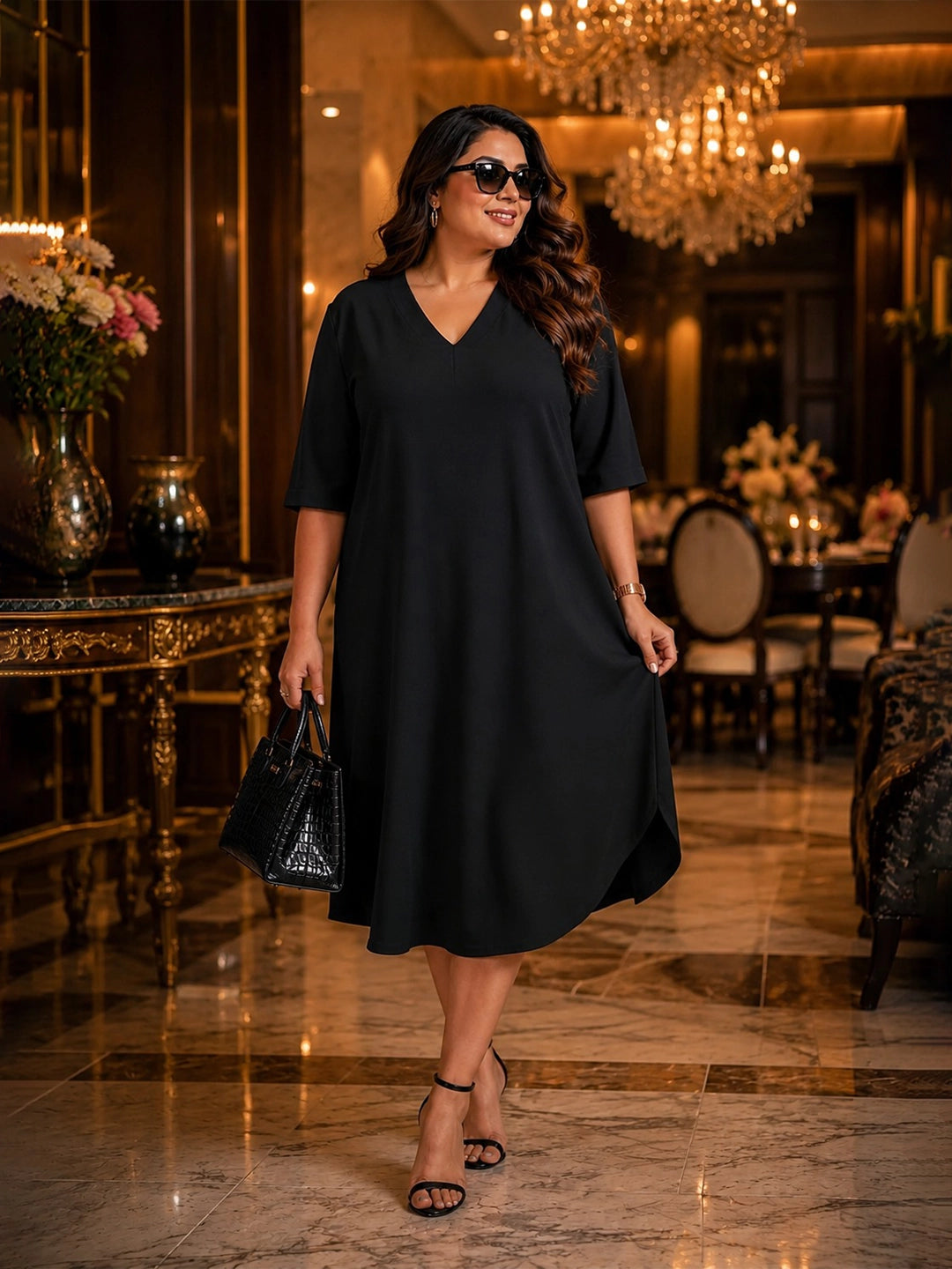 black valentino dress — styled look