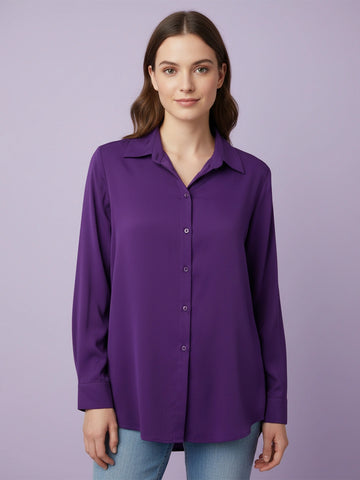 Purple Silk Blend shirt