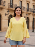 yellow mulmul top for women in sizes XXS to 5XL