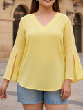yellow mulmul top — side view