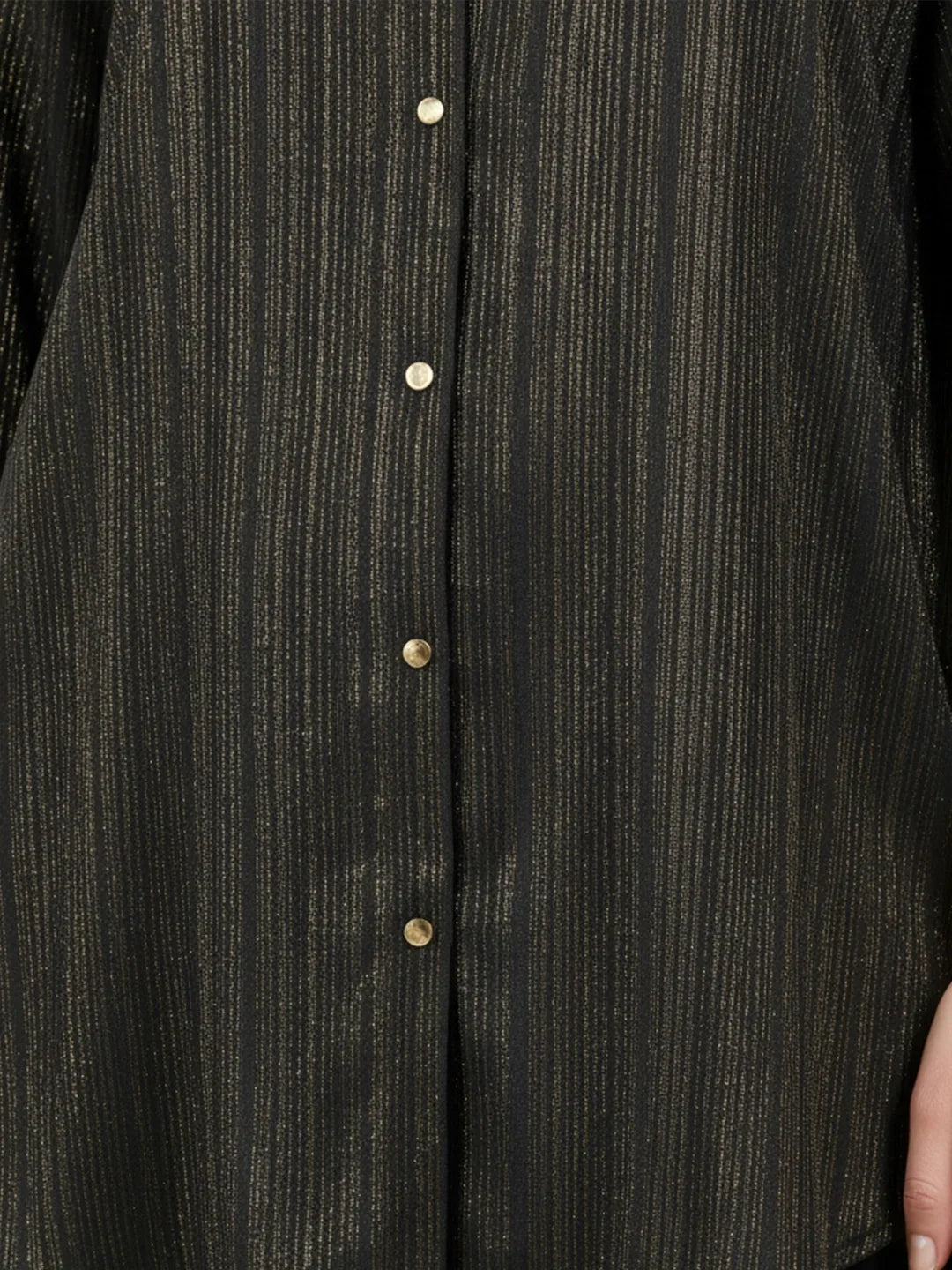 Olive gold zari shirt