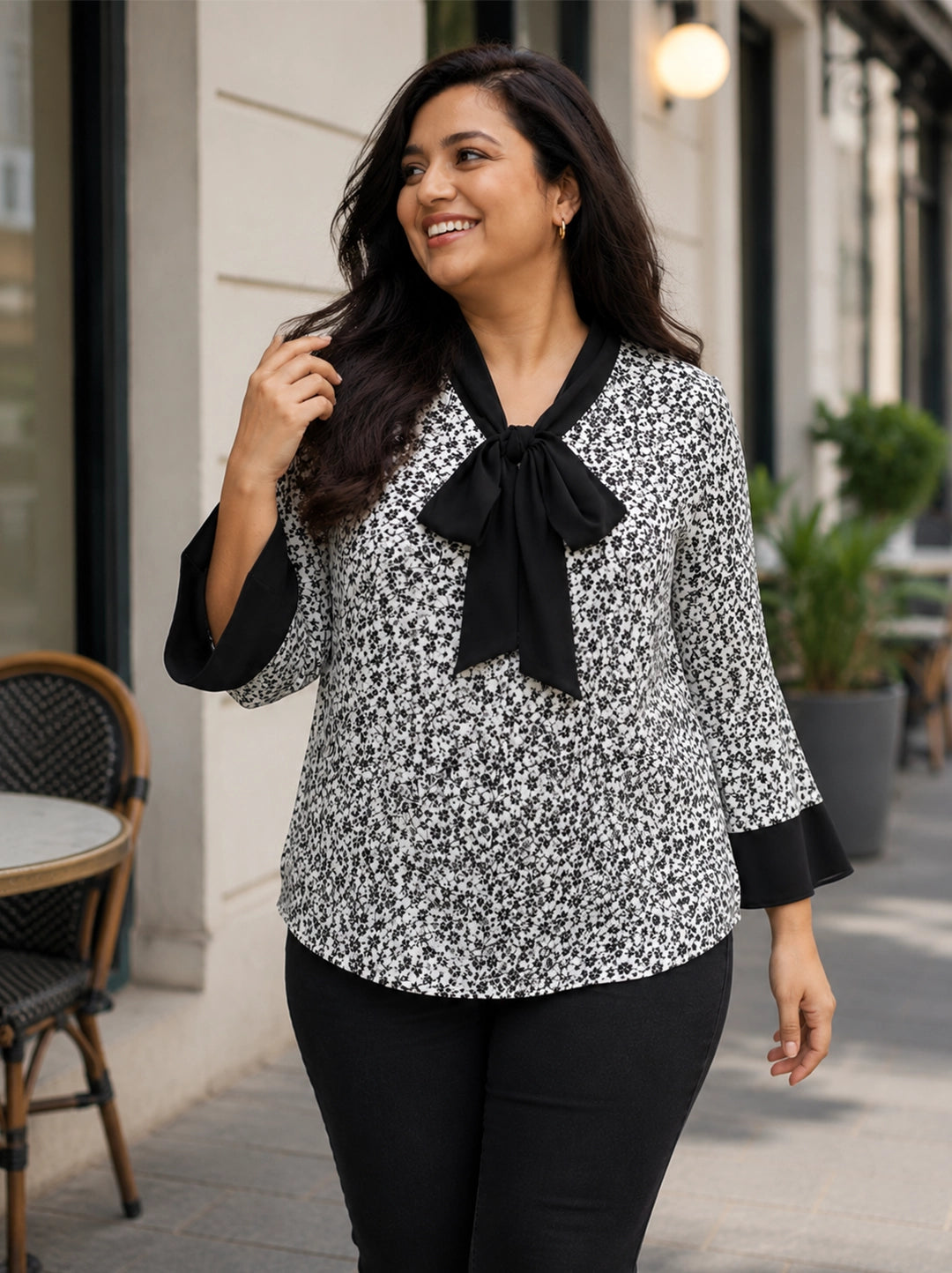 white crepe top for women in sizes XXS to 5XL