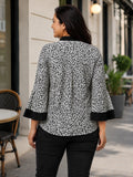 white crepe top — close-up detail