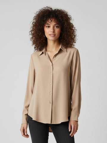 Beige leopard print shirt